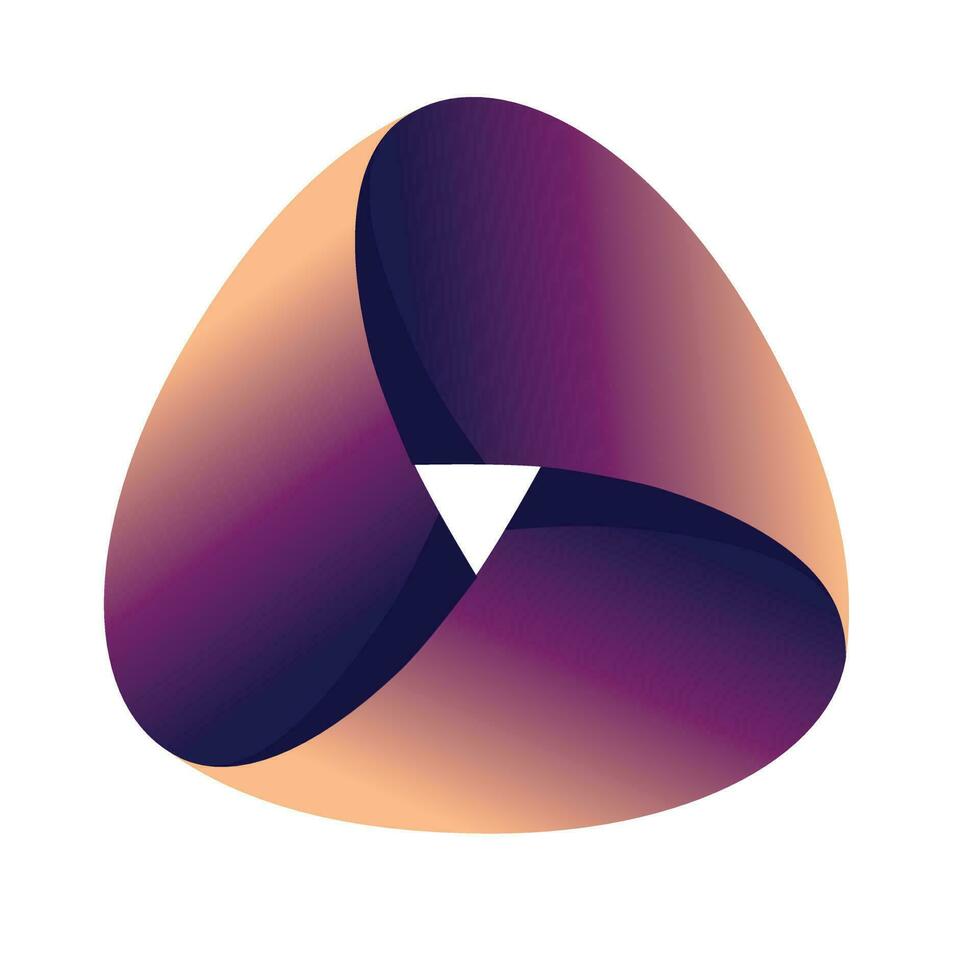 abstract Mobius strip symbool teken. logo teken vector
