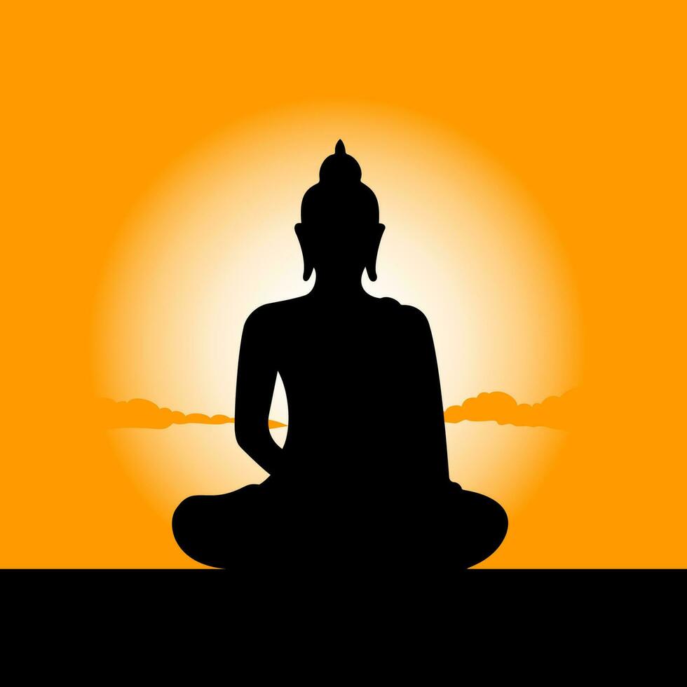 Boeddha purnima vakantie achtergrond. vector illustratie.