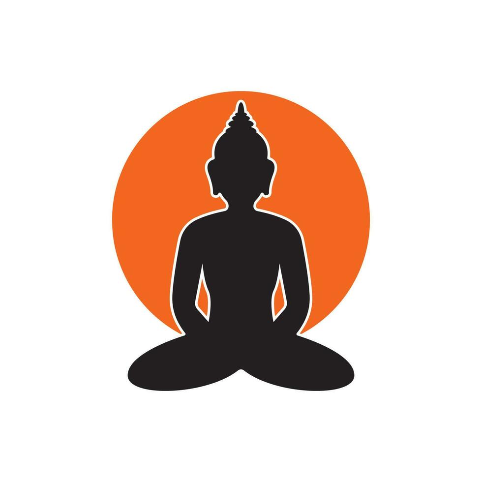 Boeddha icoon. vector illustratie logo sjabloon.