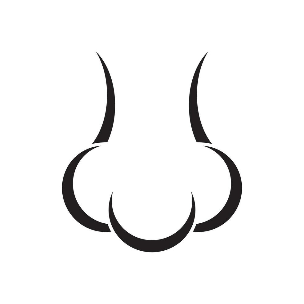 neus- pictogram, logo illustratie ontwerp sjabloon. vector