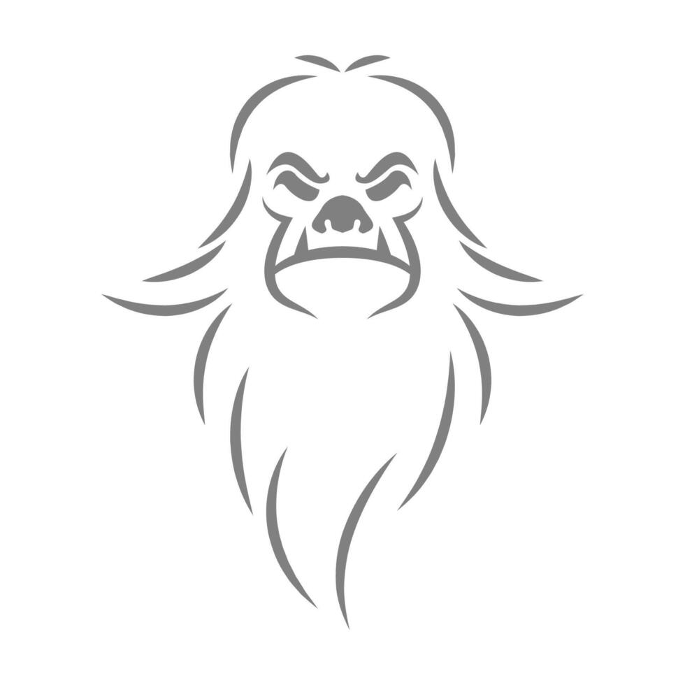 monster yeti logo icoon ontwerp vector