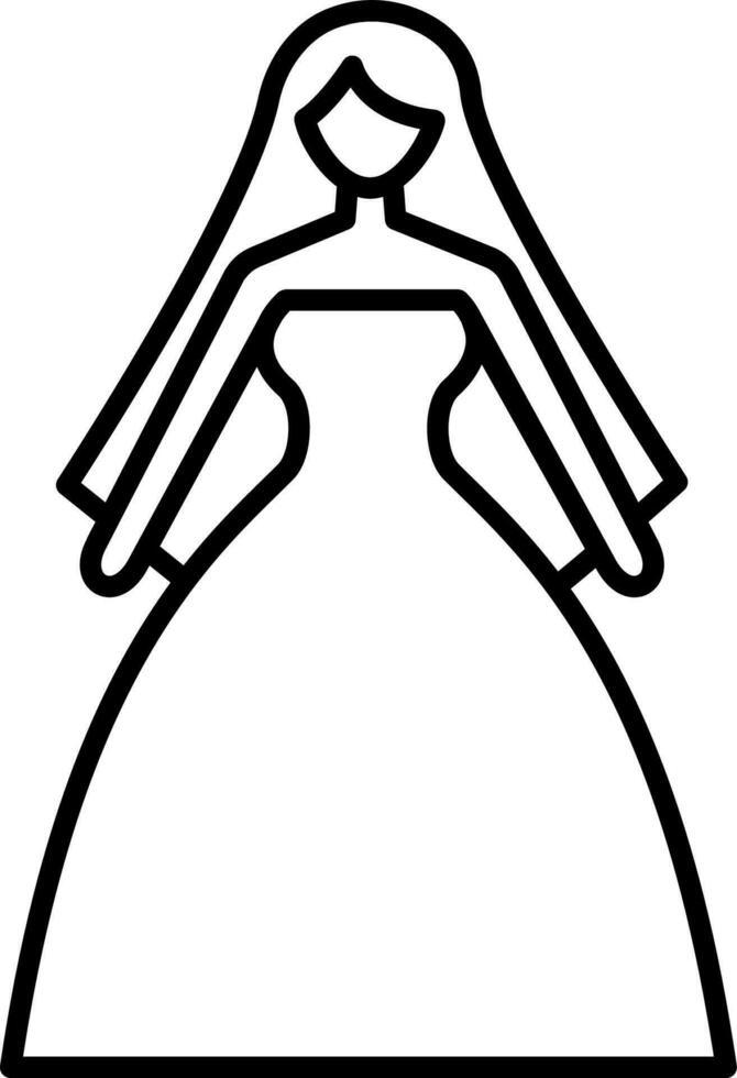 bruid icoon vector illustratie