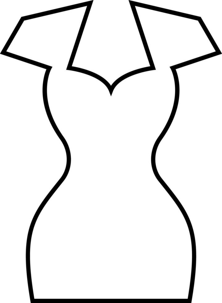 kort jurk icoon vector illustratie