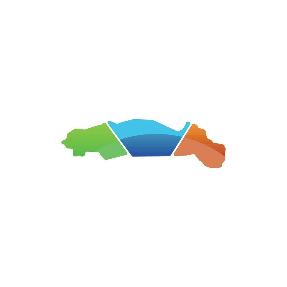 gorontalo kaart meetkundig gemakkelijk logo vector