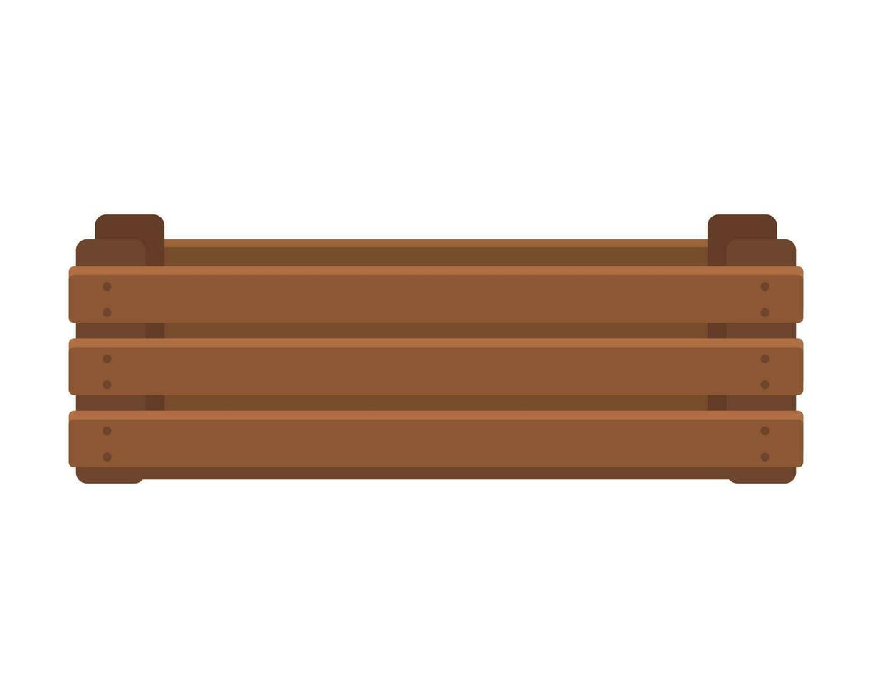 houten doos geïsoleerd Aan wit achtergrond. icoon, vector
