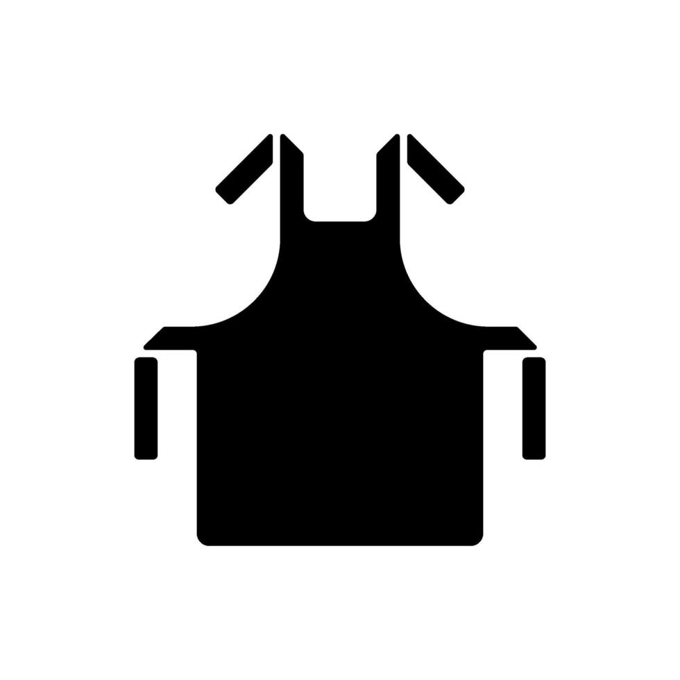 medische schort zwarte glyph pictogram vector