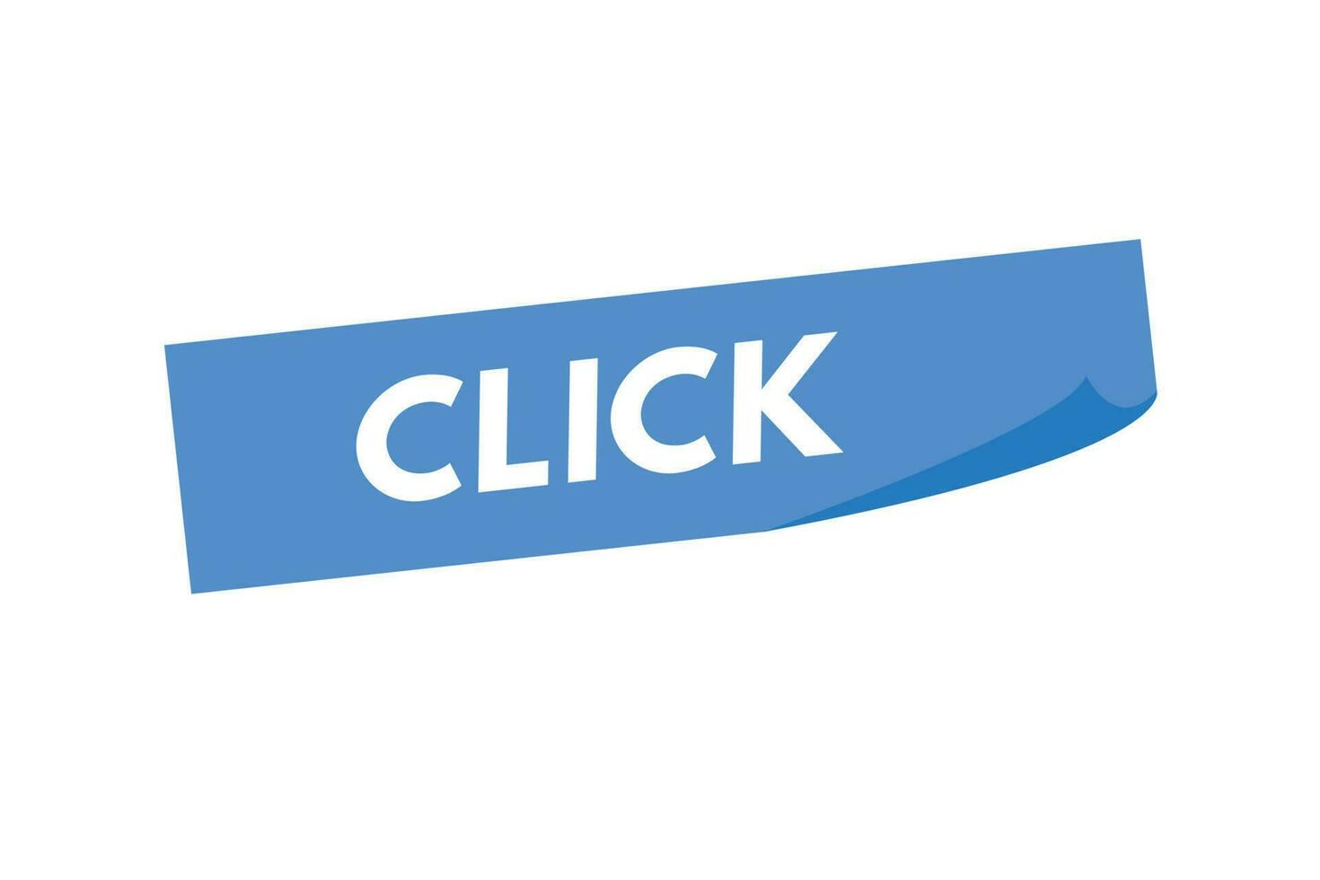 Klik tekst knop. Klik teken icoon etiket sticker web toetsen vector