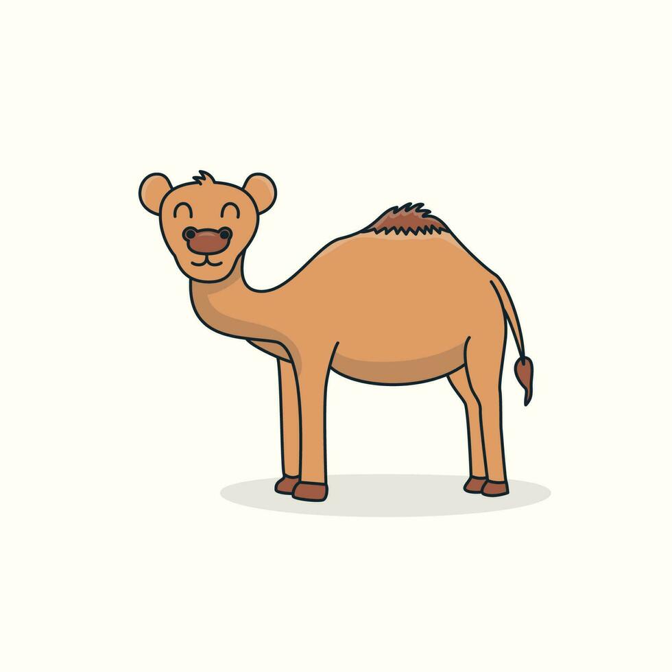 schattig kameel illustratie, eid al adha viering vector