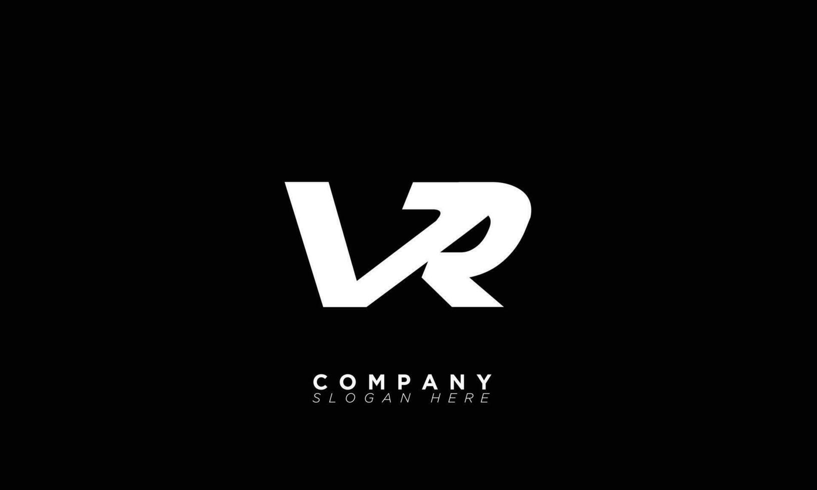 vr alfabet letters initialen monogram logo rv, v en r vector