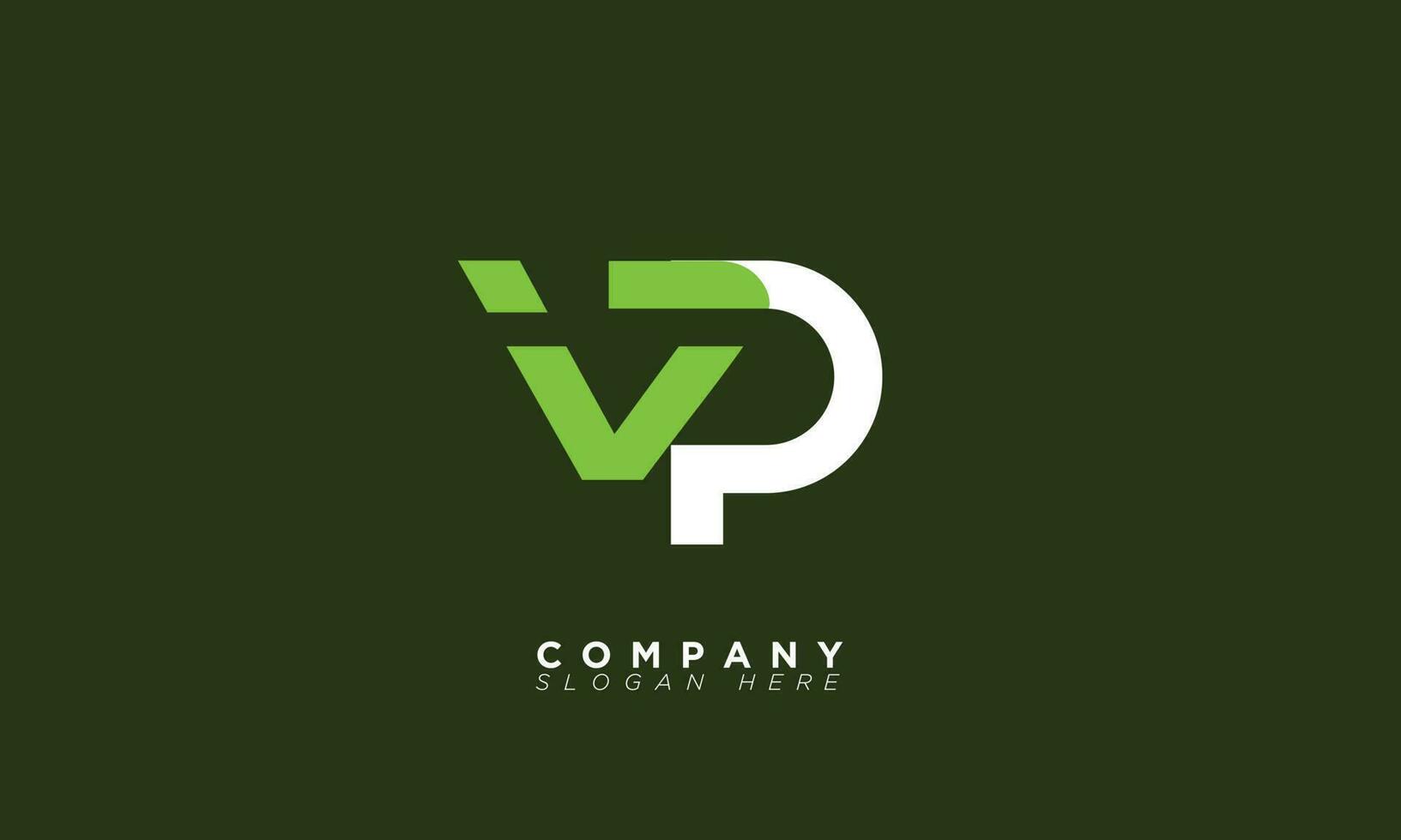 vp alfabet letters initialen monogram logo pv, v en p vector