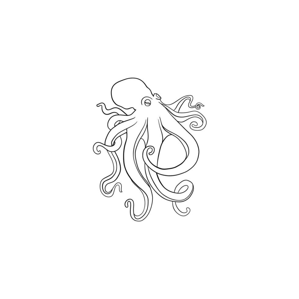 Octopus logo. geïsoleerd Octopus Aan wit achtergrond vector