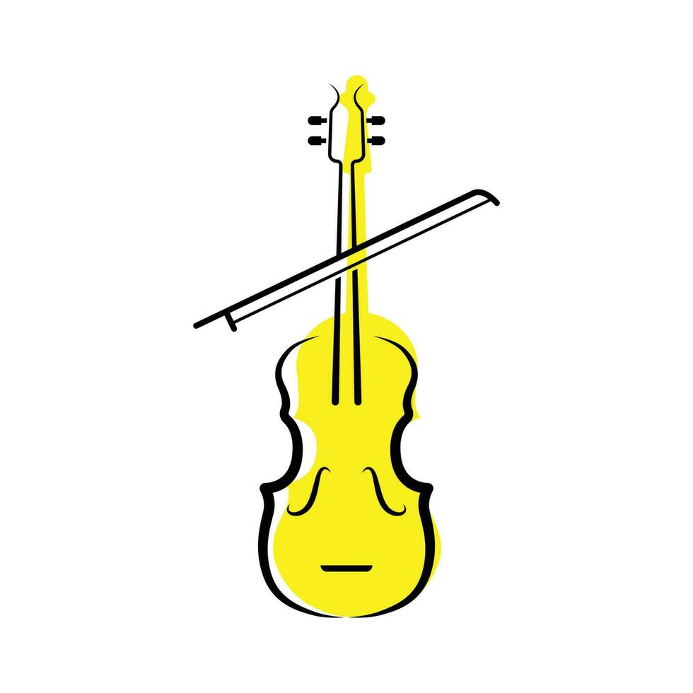 viool altviool viool cello bas contrabas muziek- instrument silhouet logo ontwerp inspiratie vector