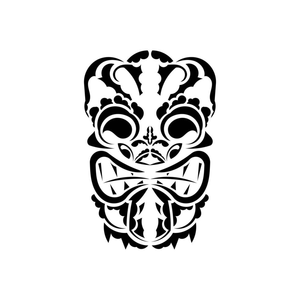 patroon masker. zwart tatoeëren in de stijl van de oude stammen. Maori stijl. vector illustratie geïsoleerd Aan wit achtergrond.