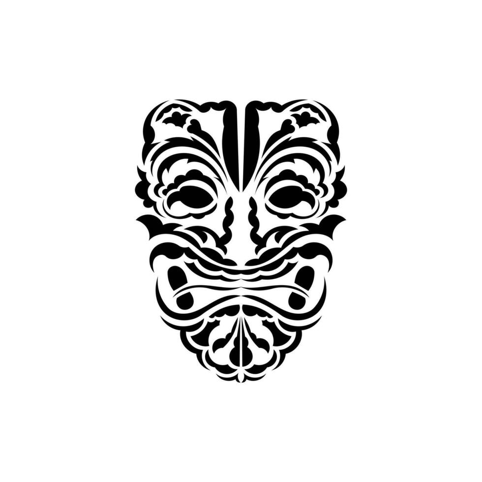 patroon masker. zwart tatoeëren in de stijl van de oude stammen. polynesisch stijl. vector geïsoleerd Aan wit achtergrond.