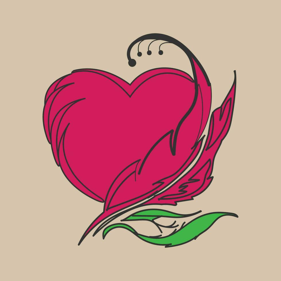 Valentijnsdag kleurrijk hart met een achtergrond vector