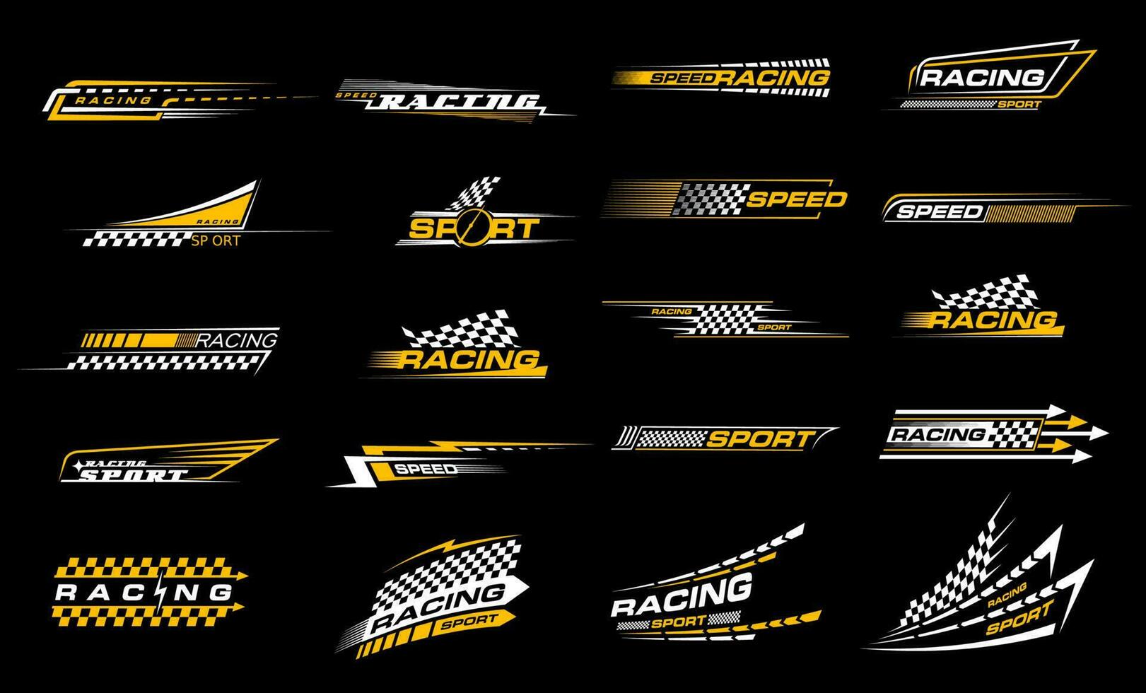 ras sport auto streep stickers, controleur stickers vector