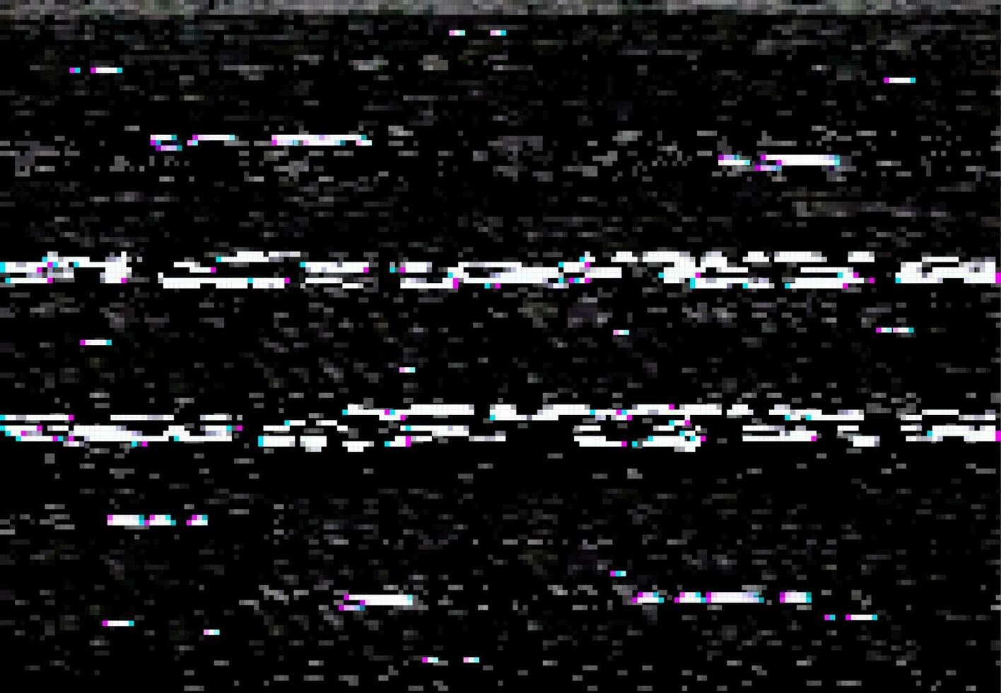 vhs video scherm met glitch effect, vervorming vector