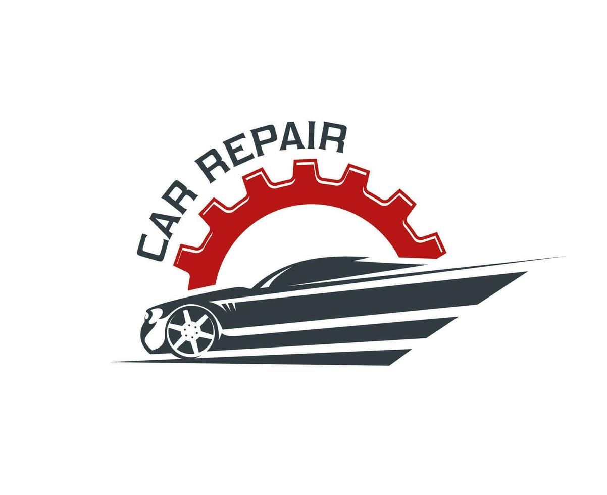 auto motor reparatie onderhoud, auto monteur garage vector