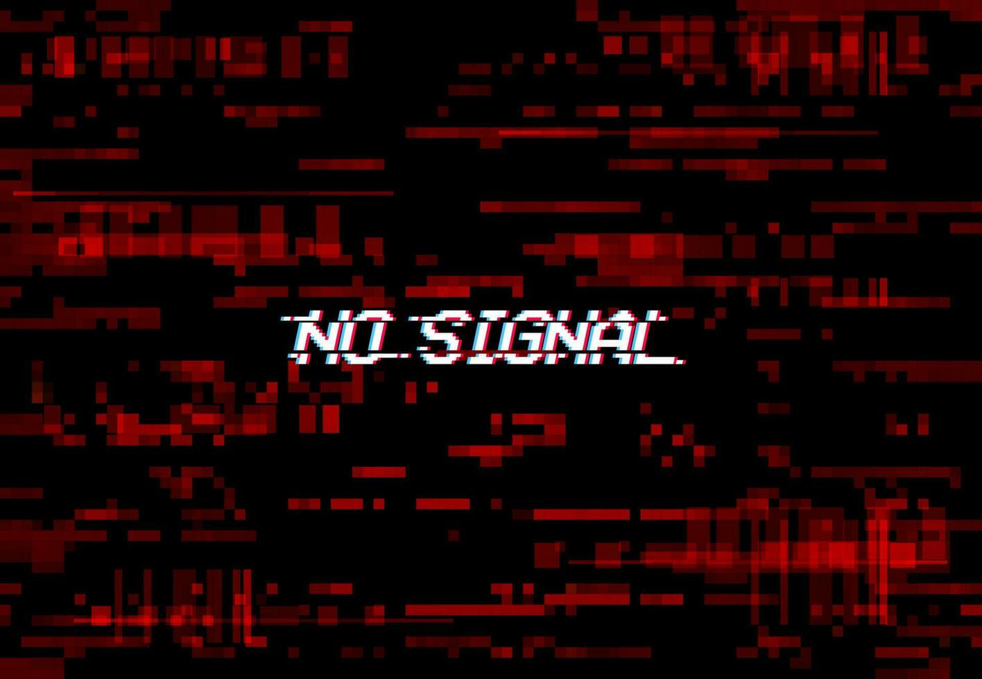 glitch scherm Nee signaal TV lawaai vhs digitaal pixel vector