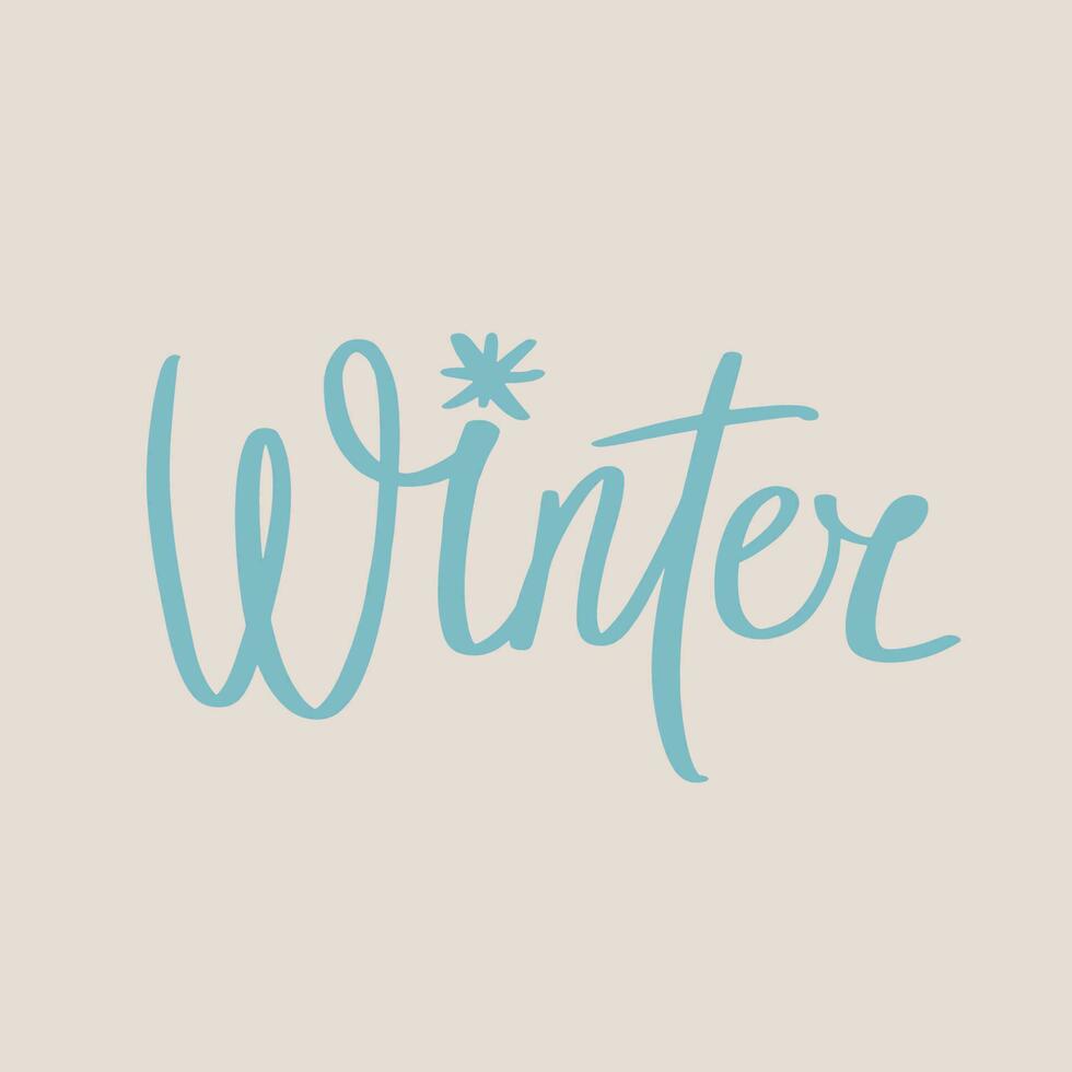 vector Kerstmis en nieuw jaar kaart met winter belettering