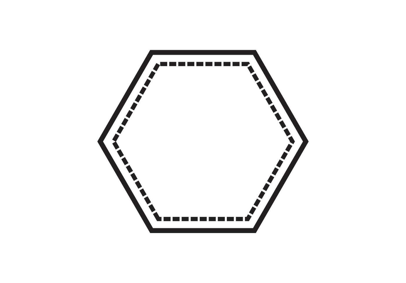 zeshoek icoon vector illustratie Aan wit achtergrond