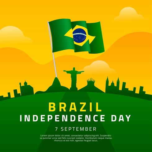 Brazilië Independence Day Template vector