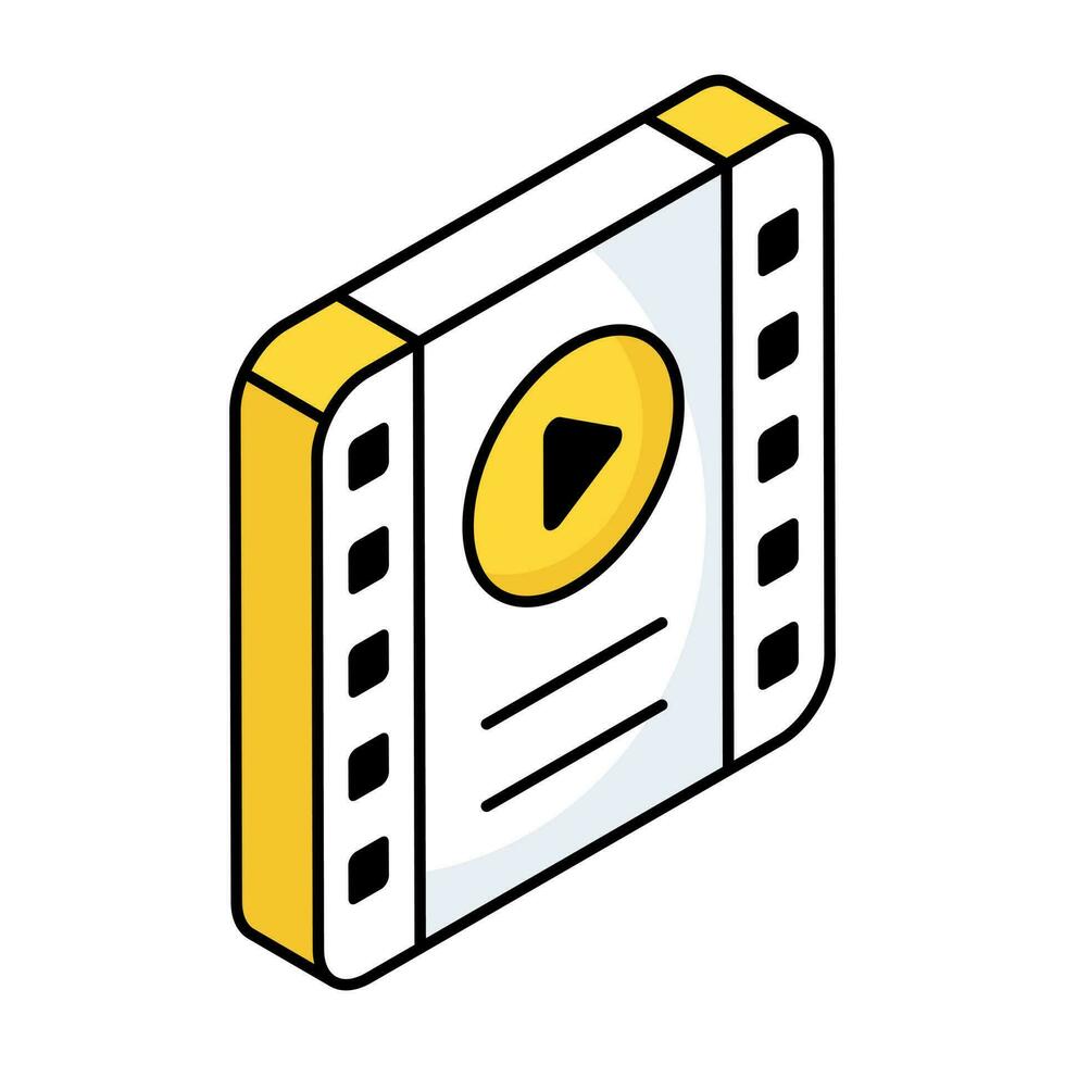 een unieke ontwerpvector van video-reel vector