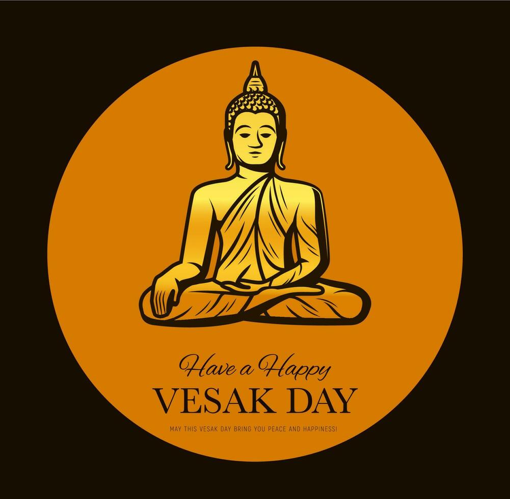 vesak dag, Boeddha vakantie van Boeddhisme religie vector