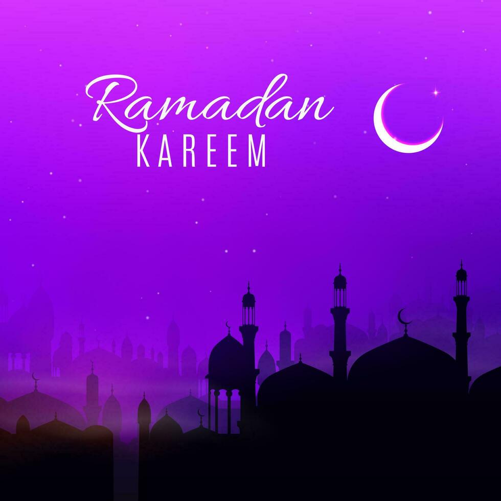 Ramadan kareem vakantie nacht in Arabisch stad vector