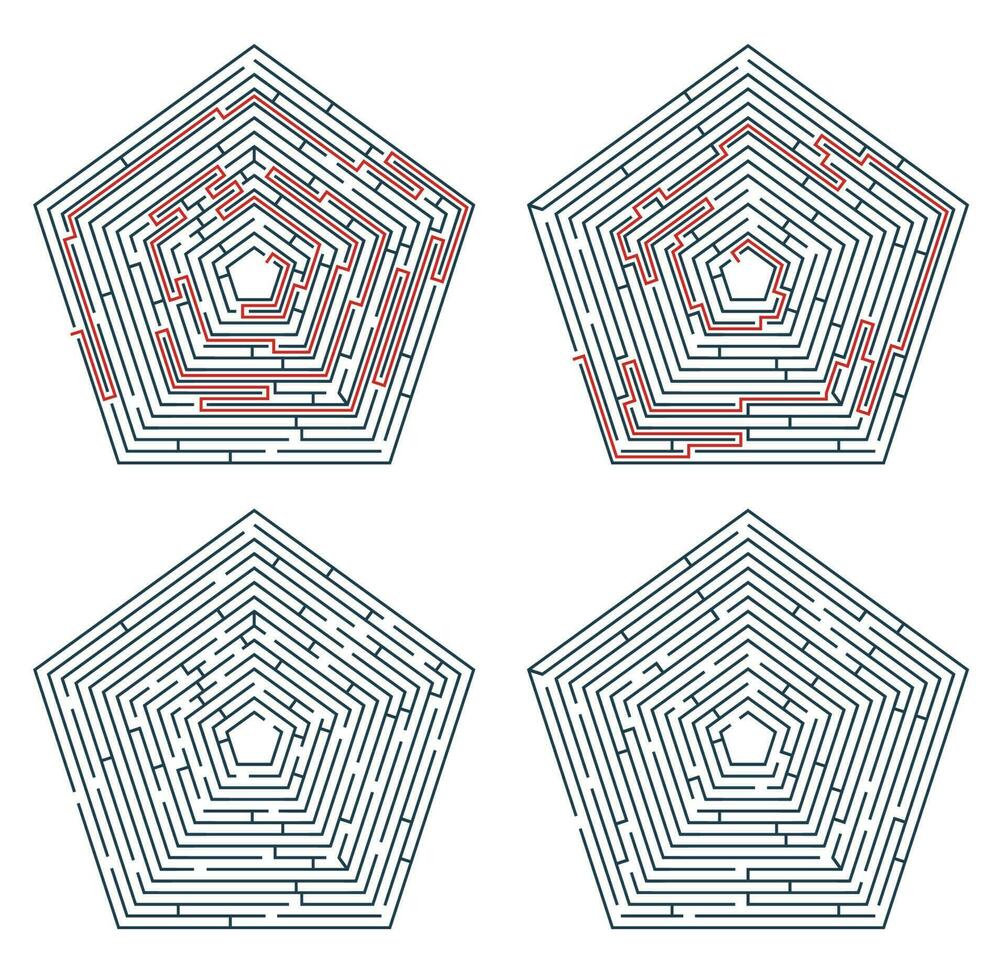 labyrint doolhof spel, manier pad Uitgang, ontsnappen puzzel vector