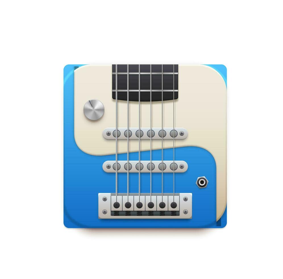elektrisch gitaar muziek- app koppel, vector icoon