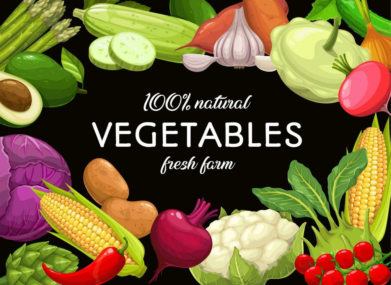 groenten voedsel, groen biologisch wortel en peper vector