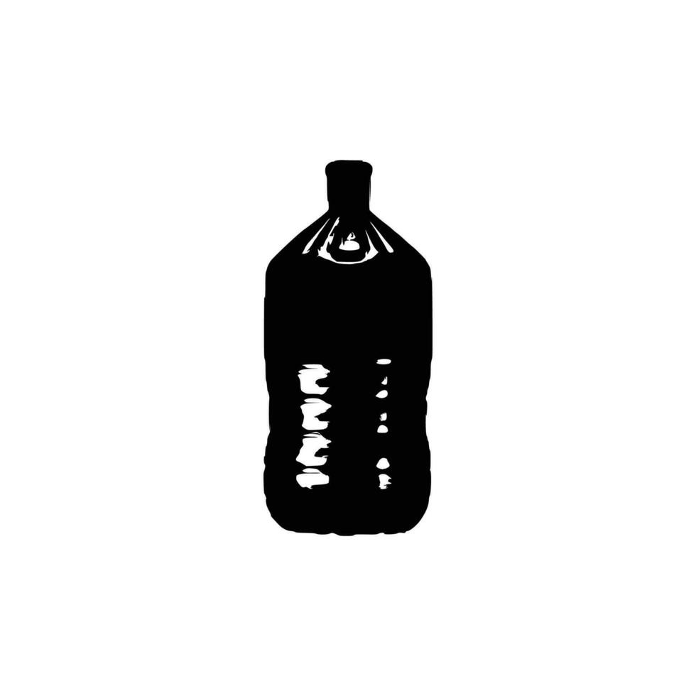 water flessen silhouet. plastic fles. vector