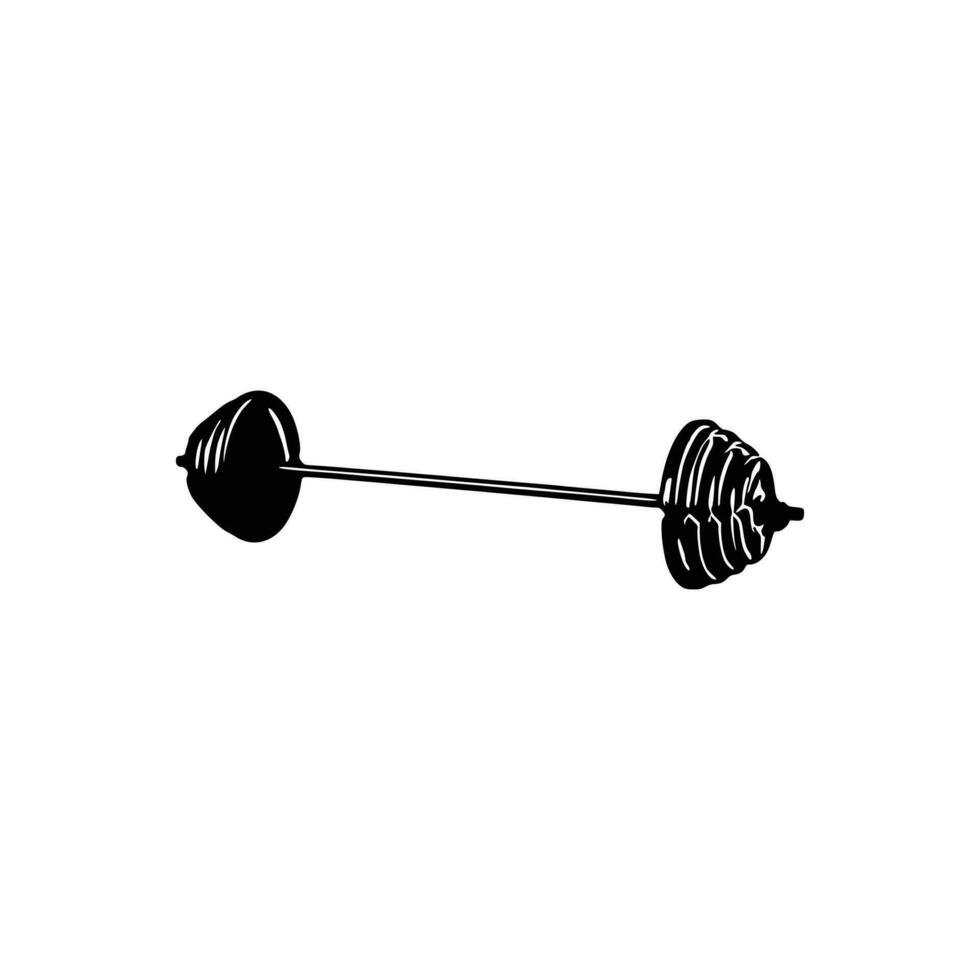 zwart en wit barbell vector illustratie.