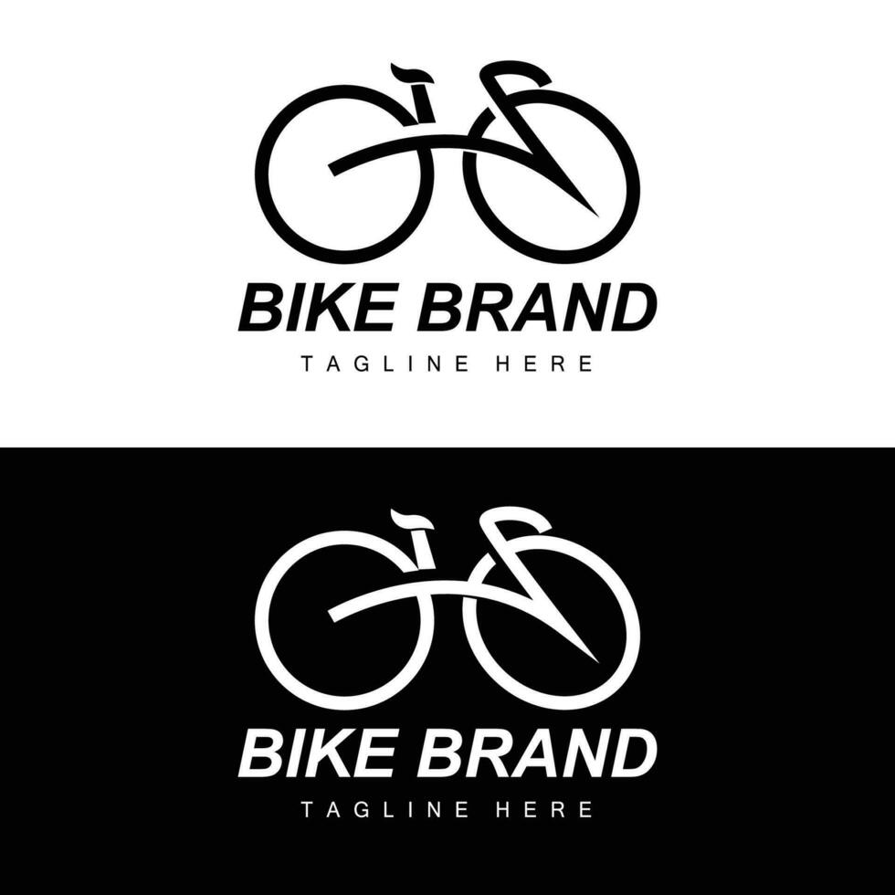 fiets logo, voertuig vector, fiets silhouet icoon, gemakkelijk ontwerp inspiratie vector