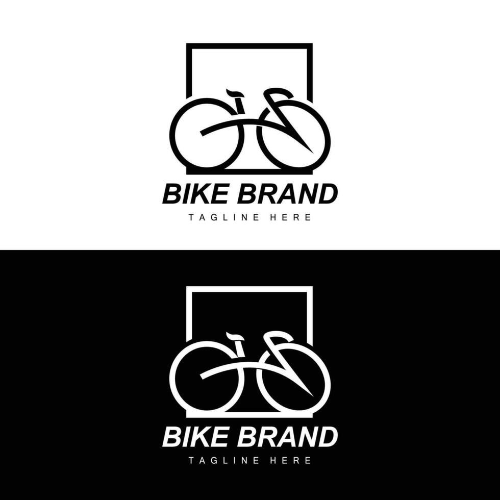 fiets logo, voertuig vector, fiets silhouet icoon, gemakkelijk ontwerp inspiratie vector