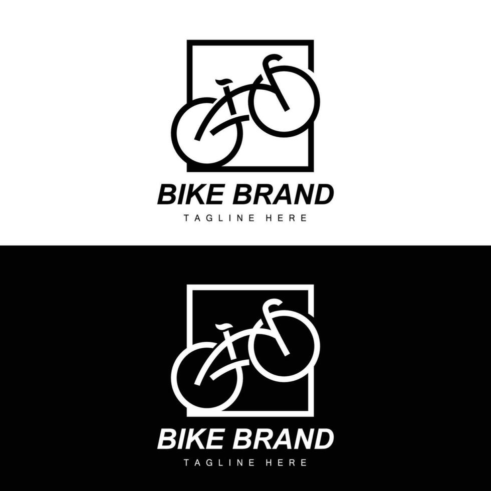 fiets logo, voertuig vector, fiets silhouet icoon, gemakkelijk ontwerp inspiratie vector