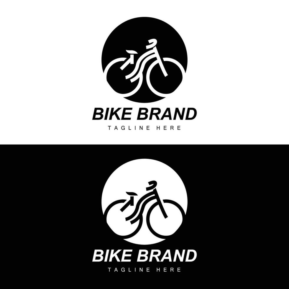 fiets logo, voertuig vector, fiets silhouet icoon, gemakkelijk ontwerp inspiratie vector