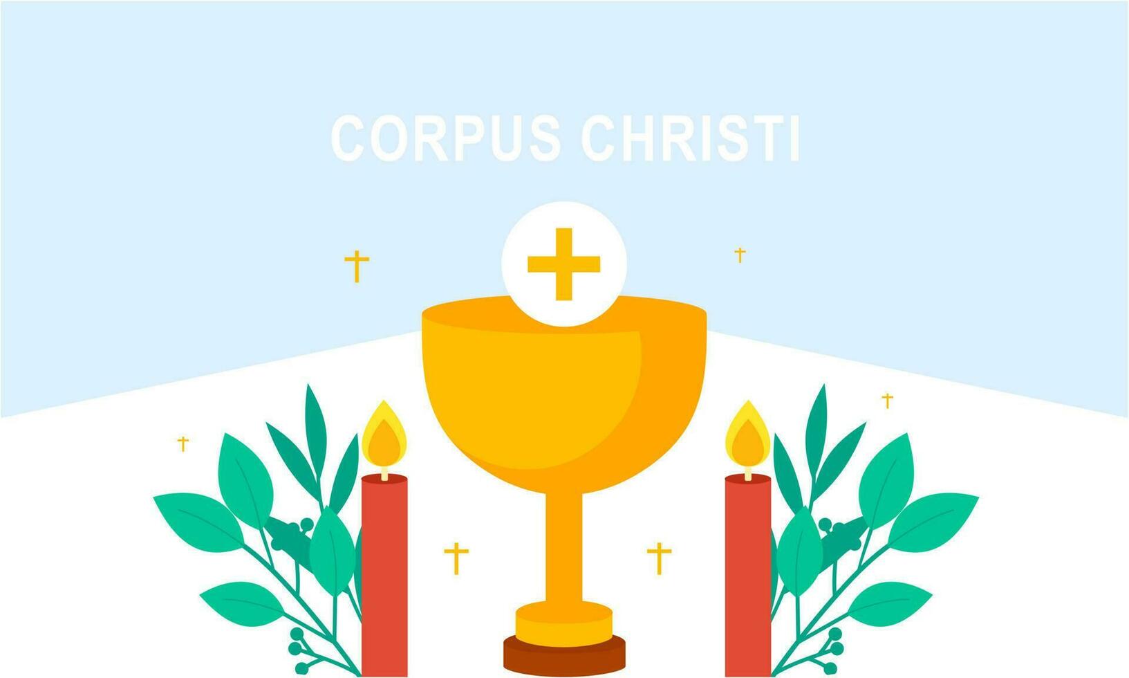 corpus christi Katholiek religieus vakantie vector