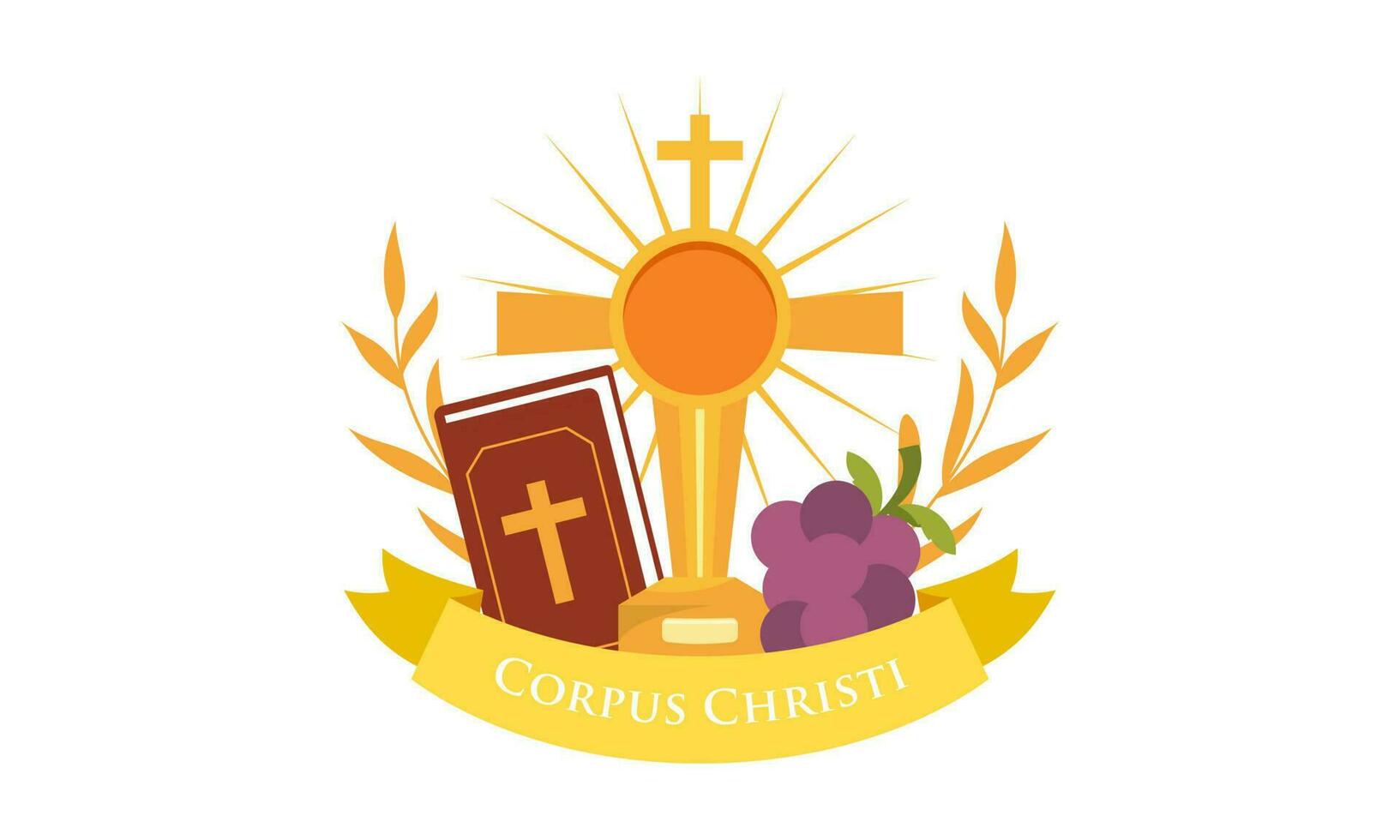 corpus christi Katholiek religieus vakantie vector