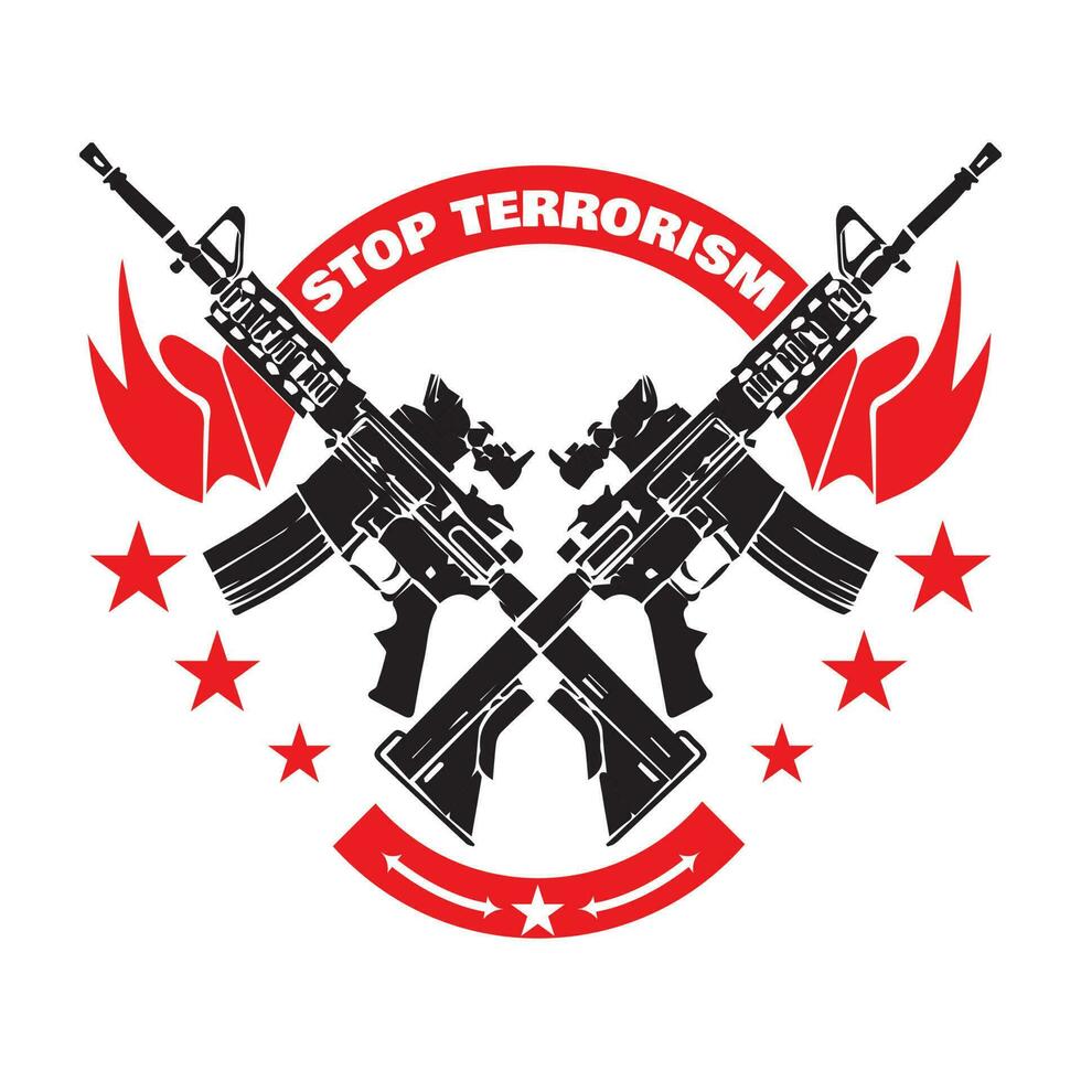 wereld terrorisme vector ontwerp