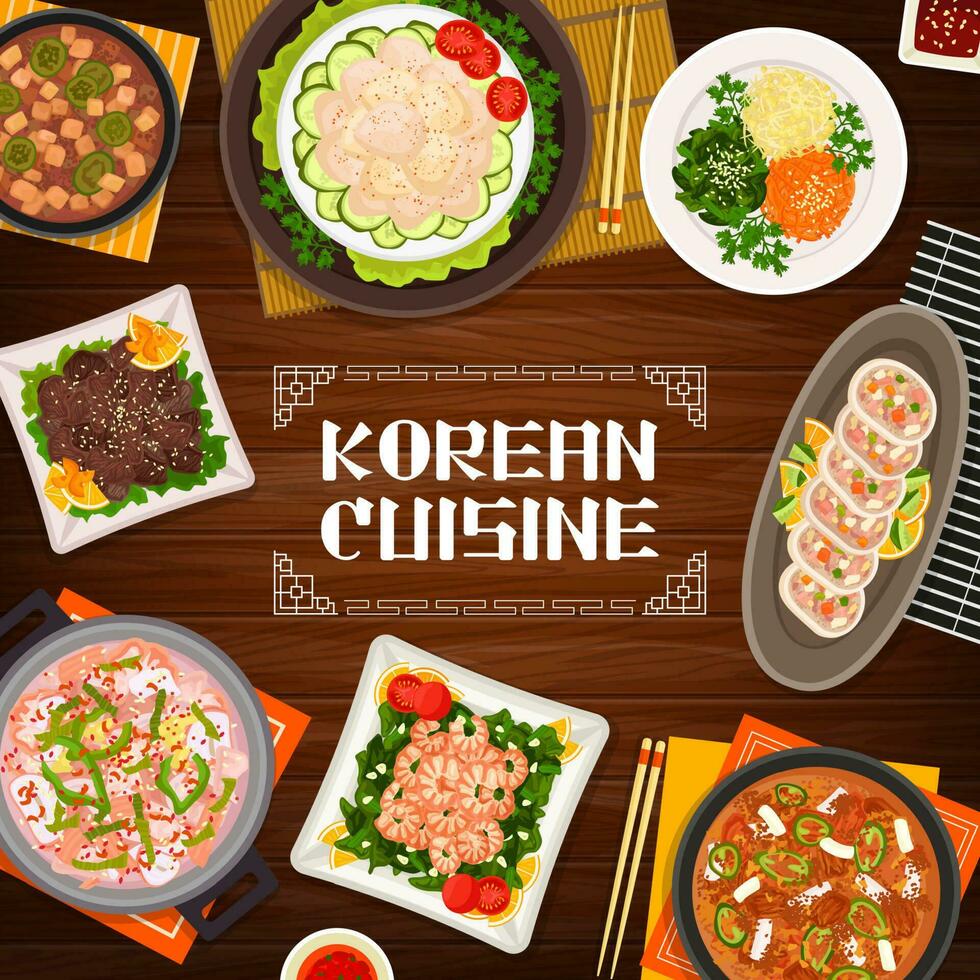 Koreaans keuken voedsel restaurant vector banier