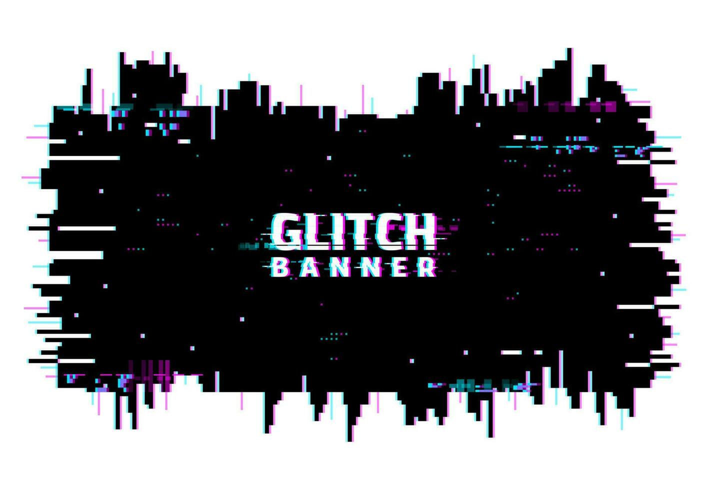 digitaal kleur vervorming glitch scherm achtergrond vector
