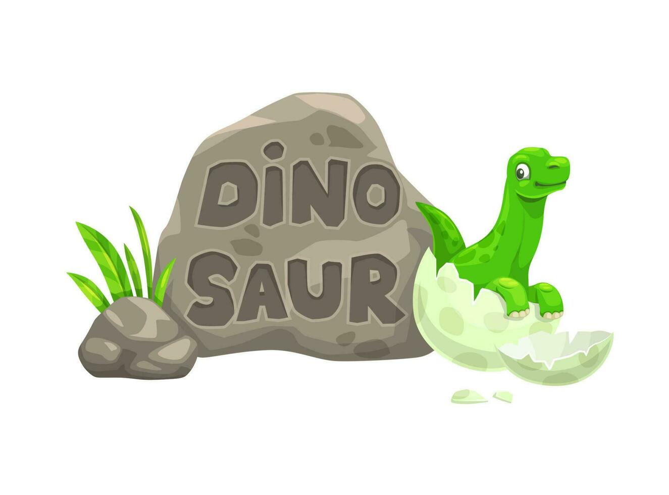 tekenfilm baby dinosaurus en pasgeboren dino in ei vector