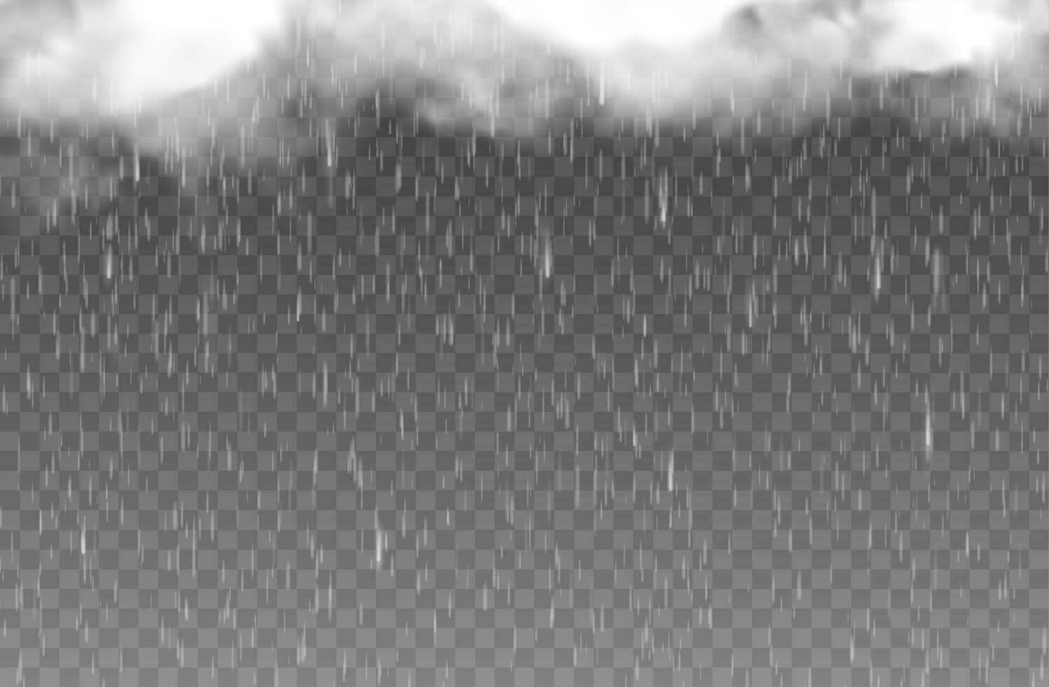 regenval water druppels en bewolkt lucht achtergrond vector