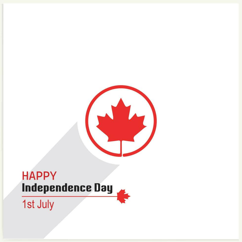 gelukkig Canada dag achtergrond met de rood esdoorn- blad. vector illustratie.