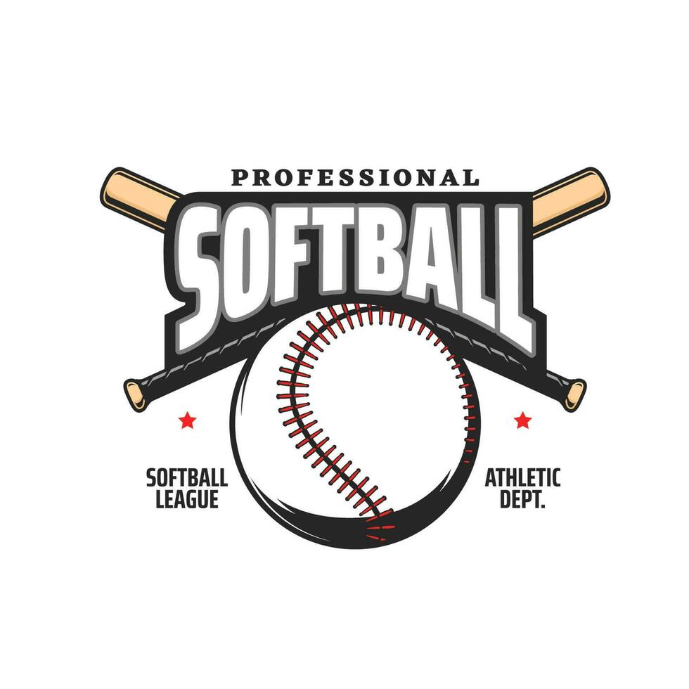 softbal sport professioneel liga team icoon vector