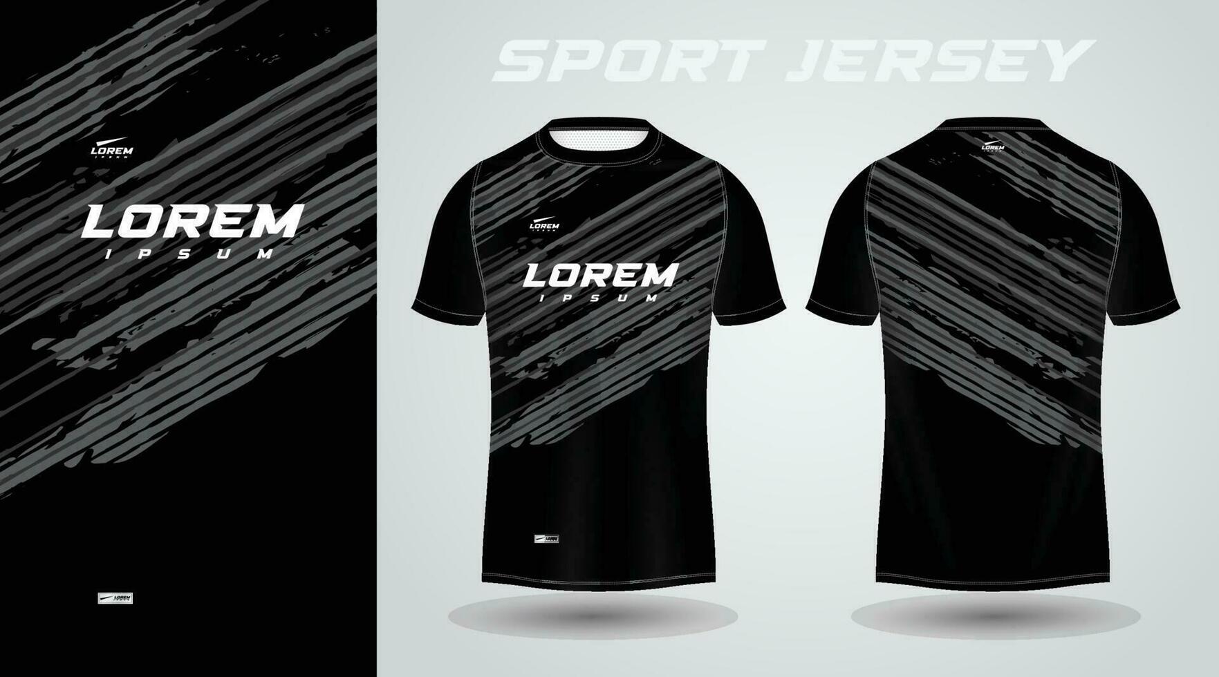 zwart overhemd voetbal Amerikaans voetbal sport Jersey sjabloon ontwerp mockup vector