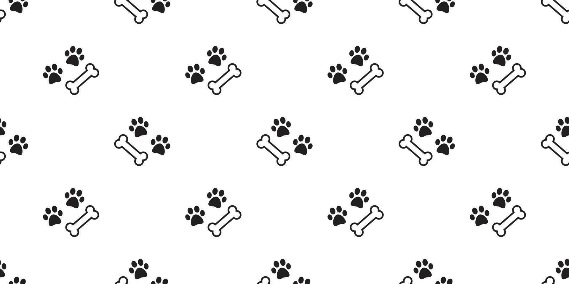 hond poot naadloos patroon hond bot vector geïsoleerd bulldog achtergrond behang wit