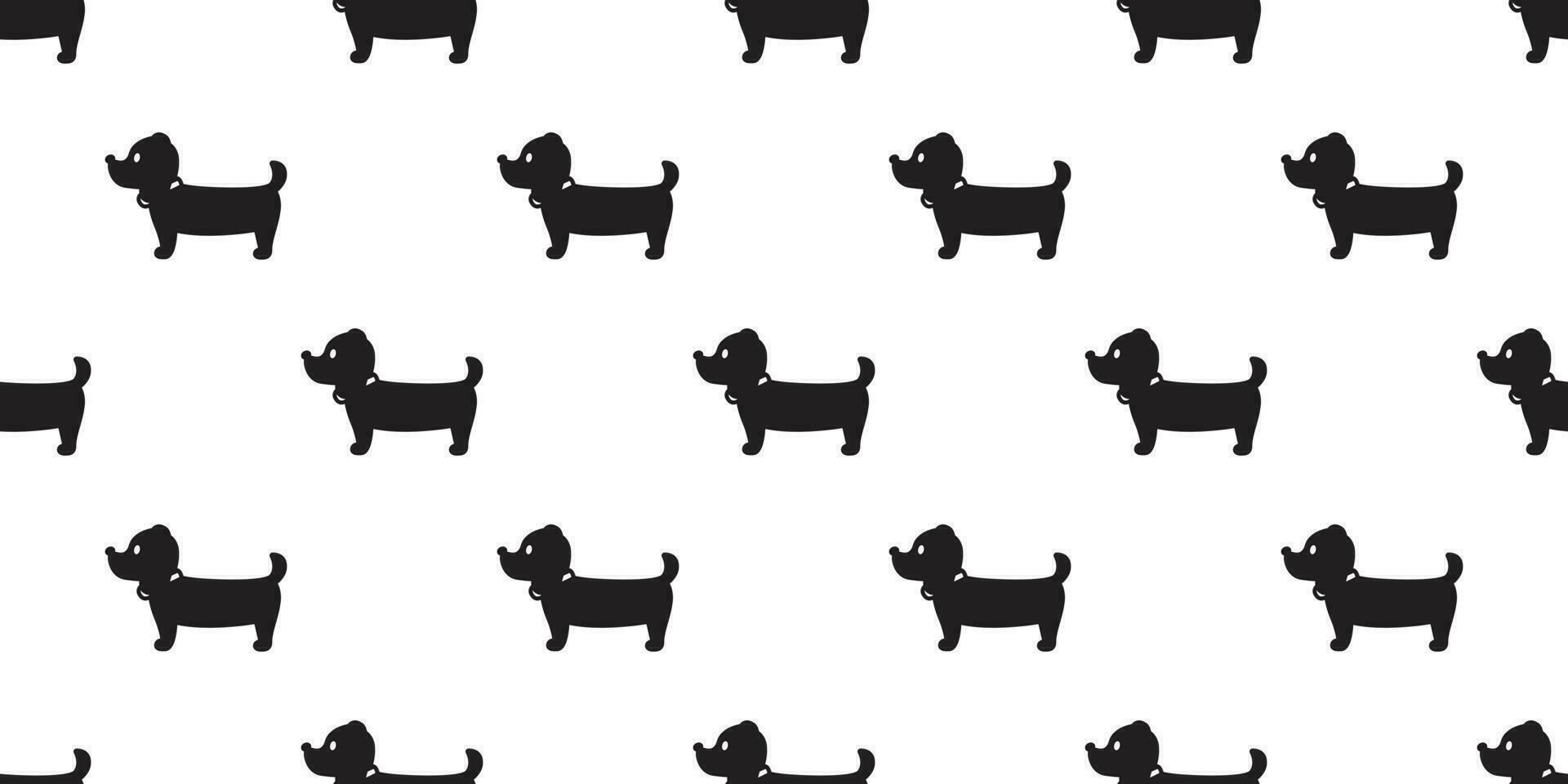 hond naadloos patroon teckel vector puppy sjaal geïsoleerd tekenfilm illustratie tegel achtergrond herhaling behang